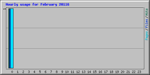 Hourly usage for February 20116